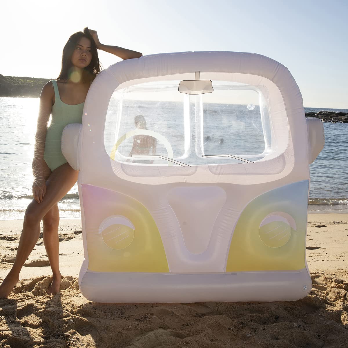 SUNNYLiFE Ombre Color Inflatable Luxe Lie-On Float Camper
