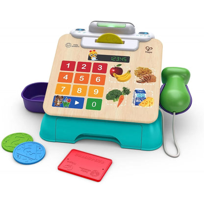 Hape Baby Einstein Magic Touch Wooden Cash Register Toy with Lights, Sounds & Pretend Play Learning for Kids