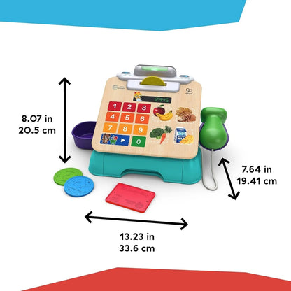 Hape Baby Einstein Magic Touch Wooden Cash Register Toy with Lights, Sounds & Pretend Play Learning for Kids