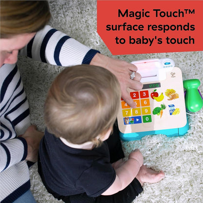 Hape Baby Einstein Magic Touch Wooden Cash Register Toy with Lights, Sounds & Pretend Play Learning for Kids