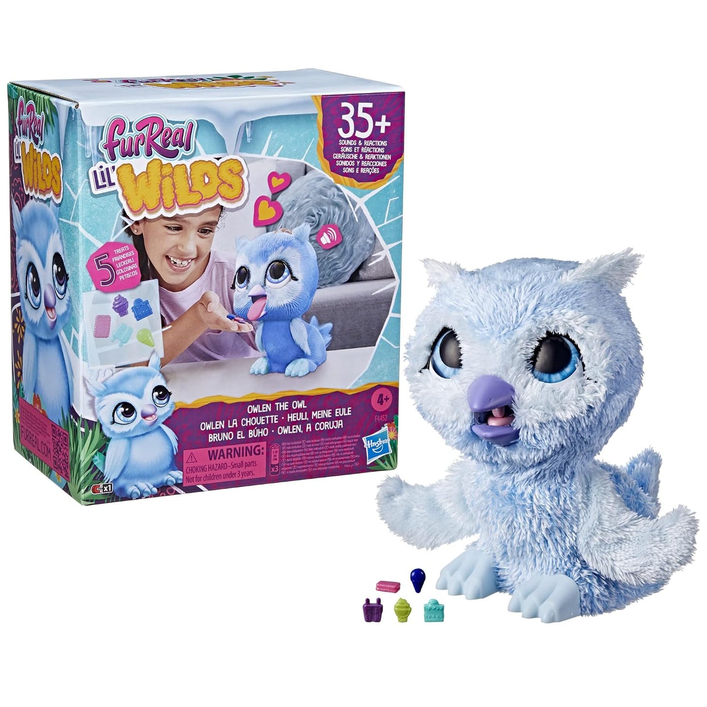 FurReal Lil’ Wilds Owlen The Owl Toy, Electronic Pets, with 35+ Sounds and Reactions, Interactive Toys