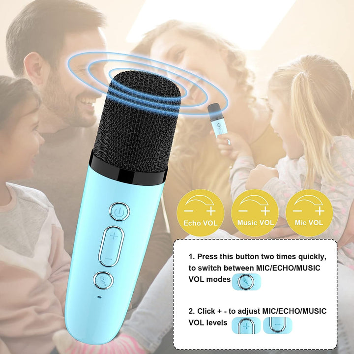 TOYS UNCLE Karaoke Machine for Kids, Portable Bluetooth Speaker with Wireless Microphone (Dinosaur)