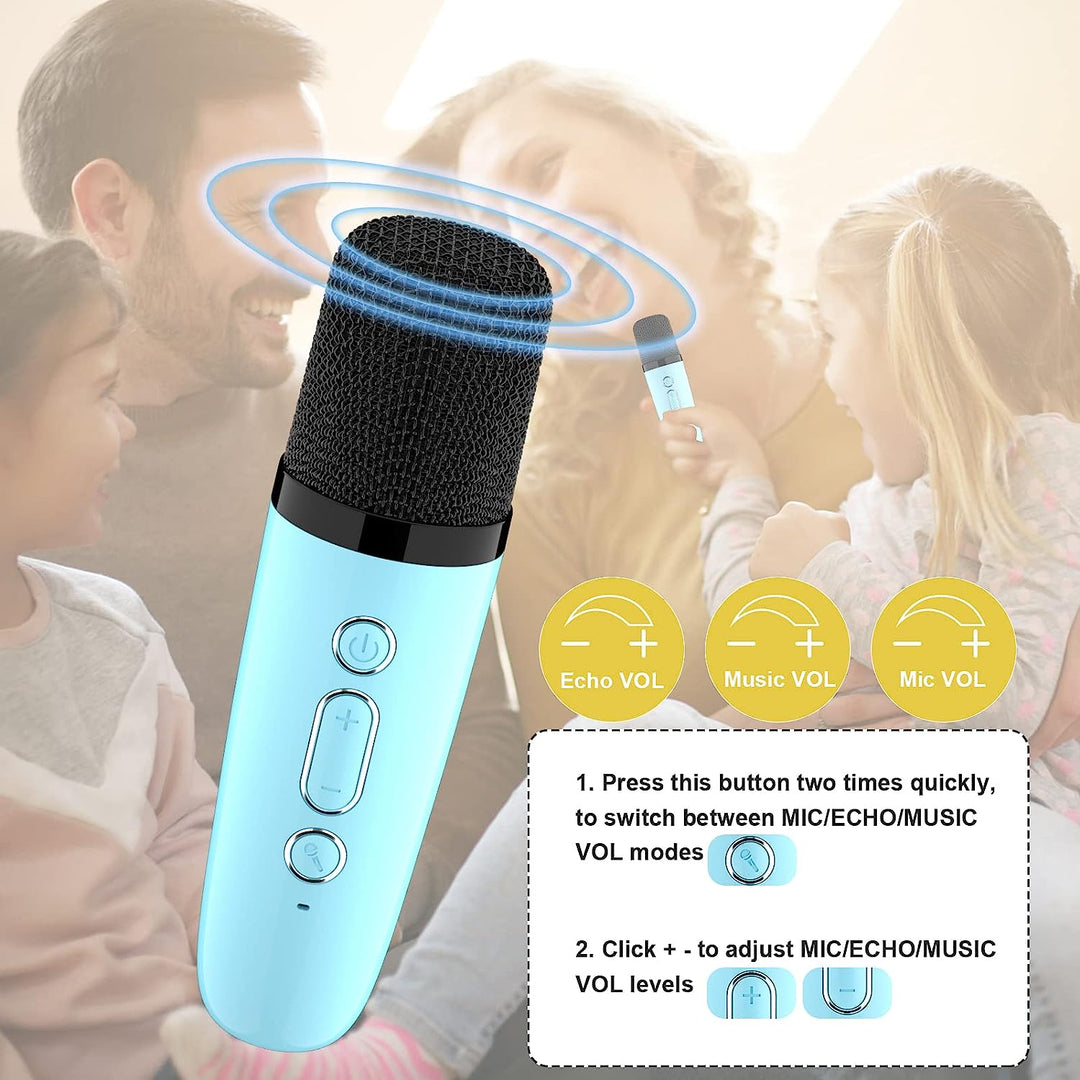 TOYS UNCLE Karaoke Machine for Kids, Portable Bluetooth Speaker with Wireless Microphone (MERMAID )