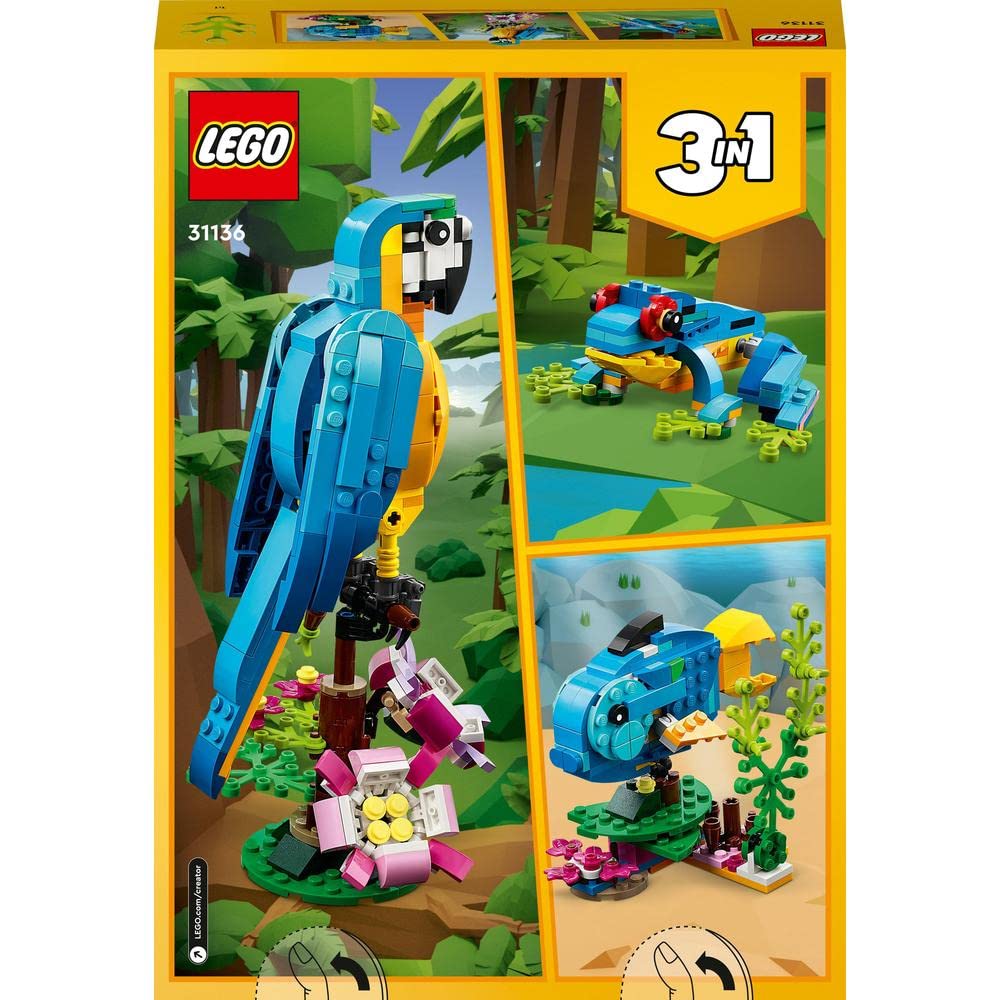 LEGO Creator Exotic Parrot 31136 Building Toy Set (253 Pieces)