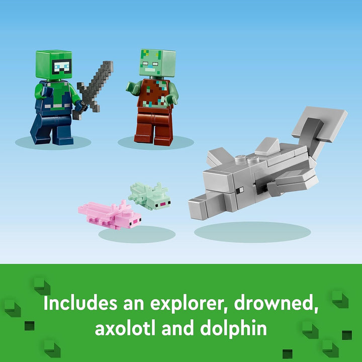 LEGO Minecraft The Axolotl House (242 Pieces)