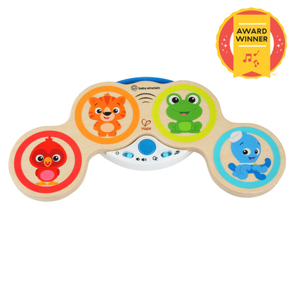 Hape Baby Einstein Magic Touch Drum Wooden Musical Toy with Animal Sounds & Lights for Toddlers