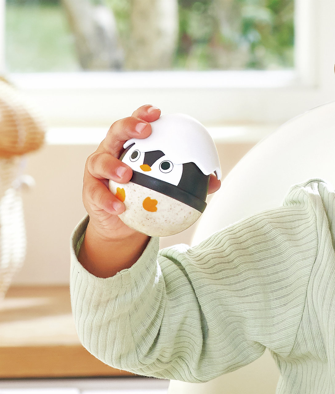 Hape Penguin Family Wobble Toy Set with Music, Sensory Stimulation & Fine Motor Skill Development