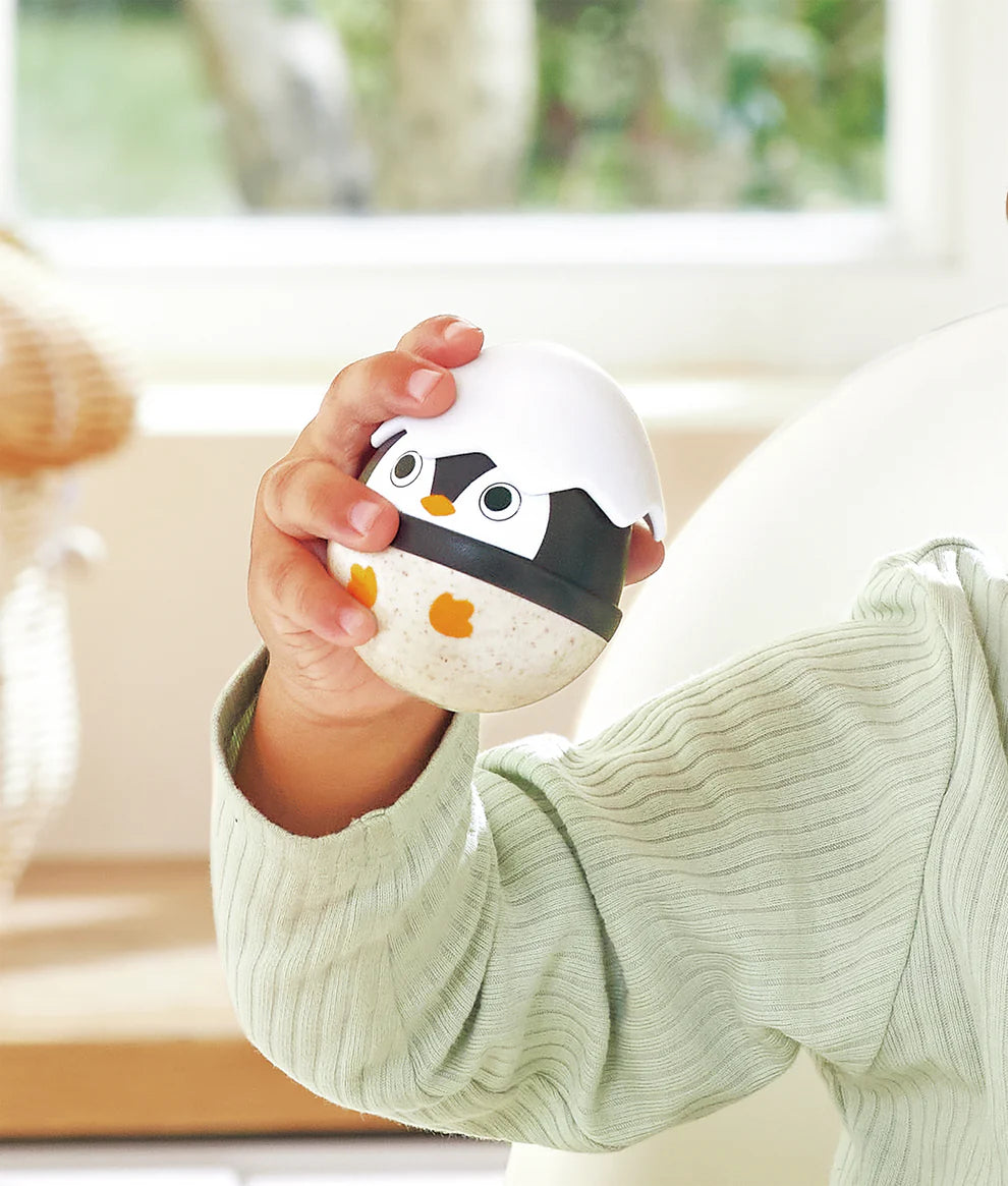 Hape Penguin Family Wobble Toy Set with Music, Sensory Stimulation & Fine Motor Skill Development
