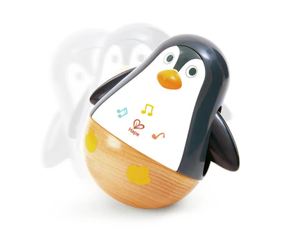 Hape Penguin Family Wobble Toy Set with Music, Sensory Stimulation & Fine Motor Skill Development