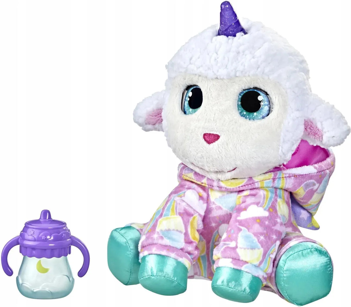 FurReal Sweet Jammiecorn Lamb – Interactive Plush Toy with Light-Up Horn, 35+ Sounds & Reactions