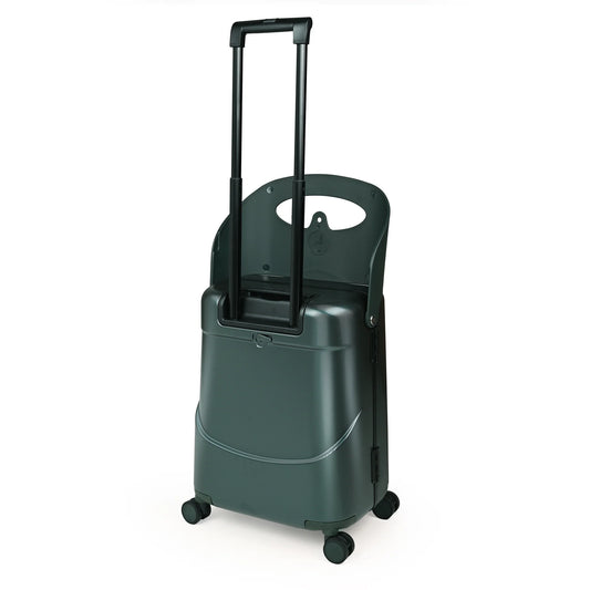 MIAMILY FOREST GREEN RIDE-ON TROLLEY CARRY-ON LUGGAGE 18 INCHES