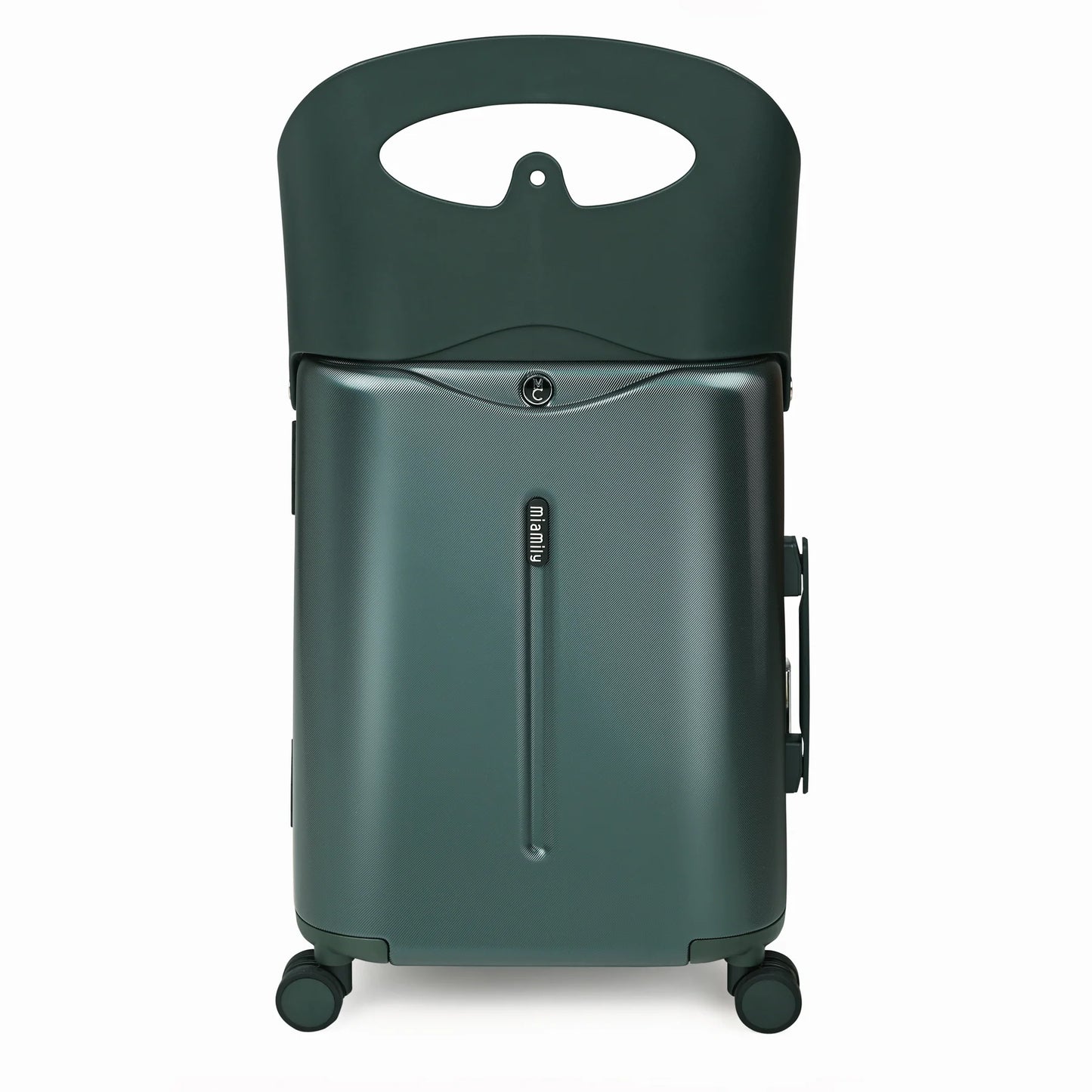 MIAMILY FOREST GREEN RIDE-ON TROLLEY CARRY-ON LUGGAGE 18 INCHES