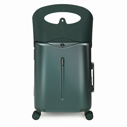 MIAMILY FOREST GREEN RIDE-ON TROLLEY CARRY-ON LUGGAGE 18 INCHES
