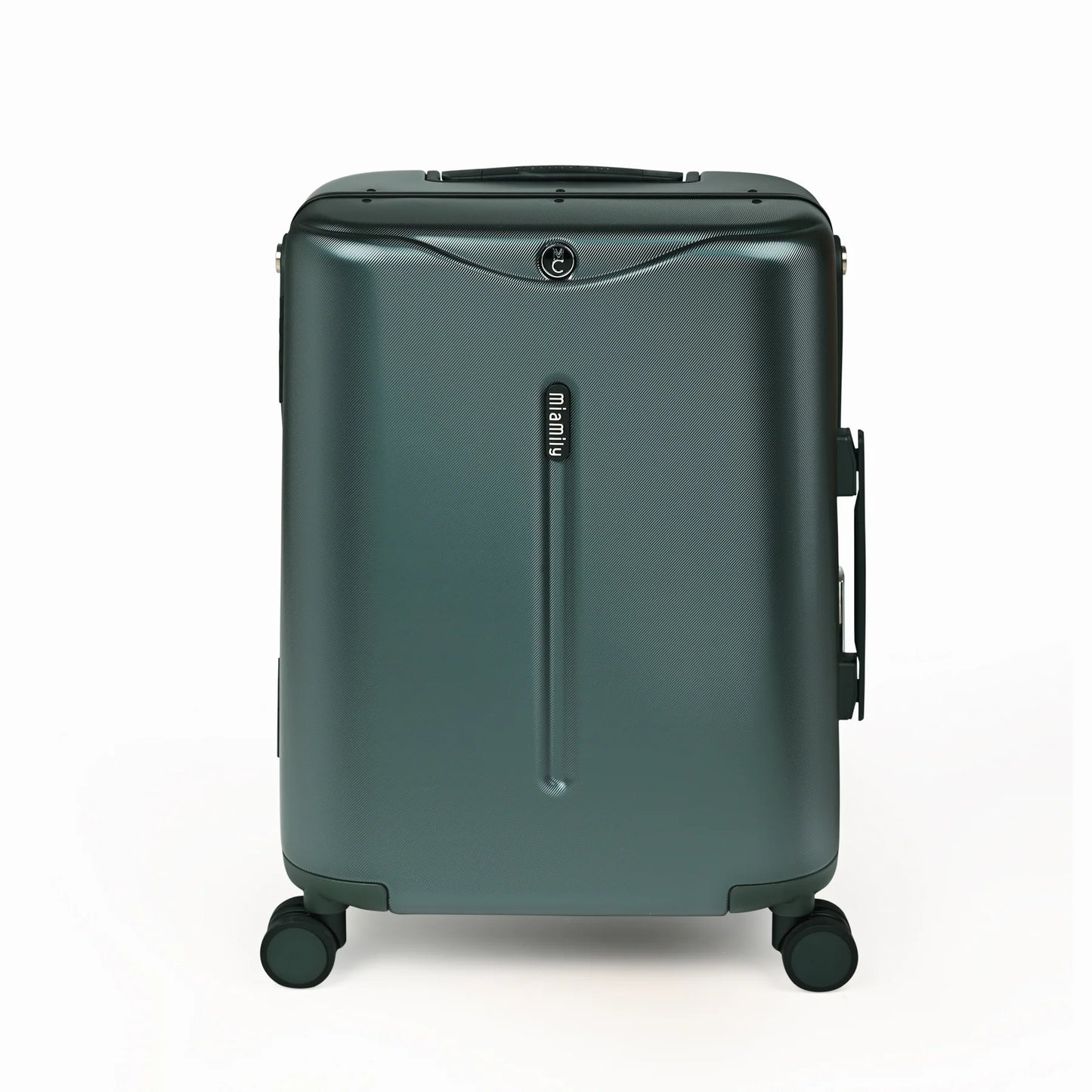 MIAMILY FOREST GREEN RIDE-ON TROLLEY CARRY-ON LUGGAGE 18 INCHES