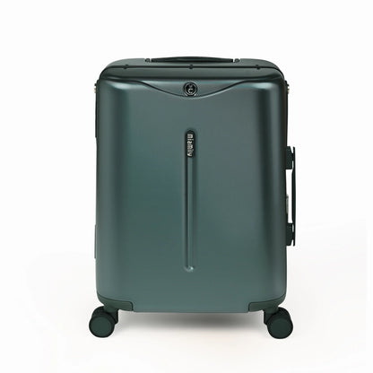 MIAMILY FOREST GREEN RIDE-ON TROLLEY CARRY-ON LUGGAGE 18 INCHES