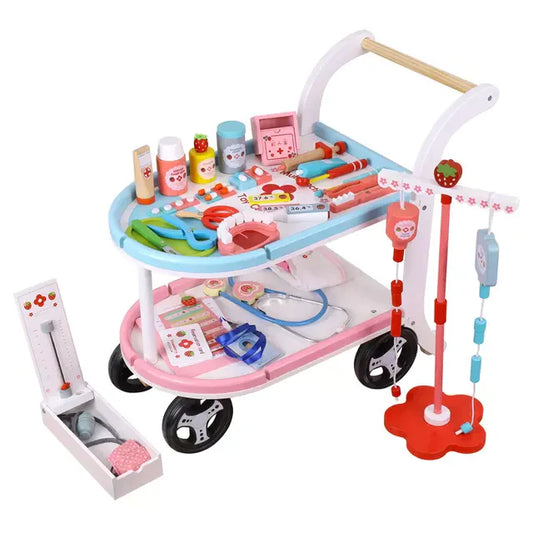 WOODEN DOCTOR TROLLEY