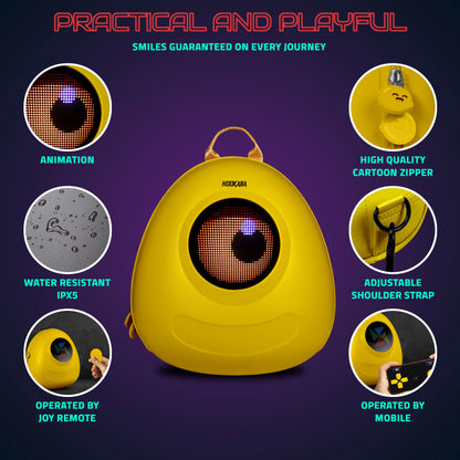 GLOWBUDDY KIDS LED BACKPACK , | Smart Pixel Display Bag | App Controlled, USB charge, Programmable Screen & Water Resistant