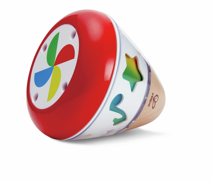 Hape Baby Musical Rotating Toy with Gentle Sound, Light Glow & Rolling Action – Early Learning Sensory Toy for Infants