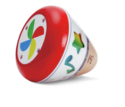 Hape Baby Musical Rotating Toy with Gentle Sound, Light Glow & Rolling Action – Early Learning Sensory Toy for Infants