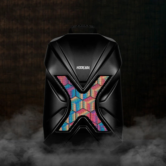 Hookaba XROSS RAGE BACKPACK , | Smart Pixel Display Bag | App Controlled, USB charge, Programmable Screen & Water Resistant