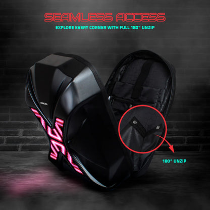 Hookaba XROSS RAGE BACKPACK , | Smart Pixel Display Bag | App Controlled, USB charge, Programmable Screen & Water Resistant