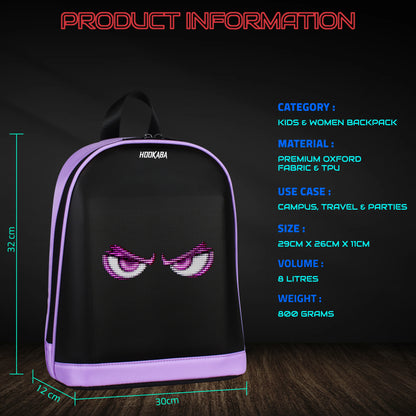 Hookaba BOLD BLING BAG, | Smart Pixel Display Bag | App Controlled, USB charge, Programmable Screen & Water Resistant