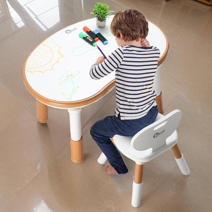 Blocks Activity Table Chair Set | Learning Drawing Dining Multipurpose Table Chair with Storage Box | Building Blocks Compatible | Sand and Water Container | Play Table Toys for 2+ Years Kids