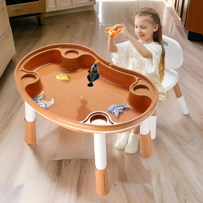 Blocks Activity Table Chair Set | Learning Drawing Dining Multipurpose Table Chair with Storage Box | Building Blocks Compatible | Sand and Water Container | Play Table Toys for 2+ Years Kids
