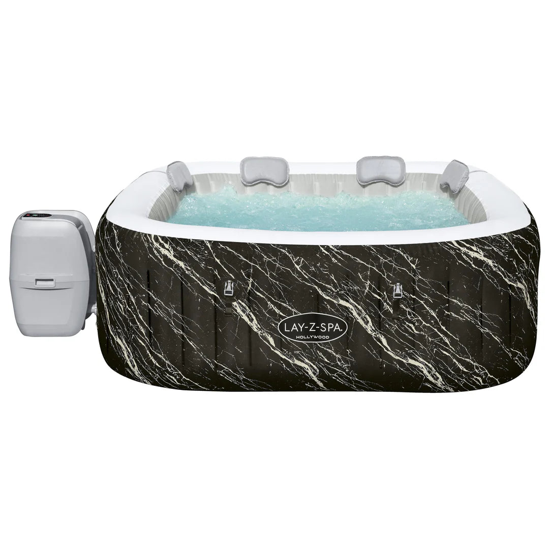 6001F BESTWAY LAY-Z-SPA® HOLLYWOOD INFLATABLE HOT TUB – 4 TO 6 PERSON JACUZZI WITH LED