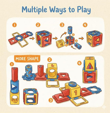 Hola Logic Cube, STEAM Shape Sorter Toy (24M+)