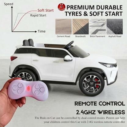 Toyota Fortuner Legender Kids Electric Ride-On SUV | 12V Dual Motor, 2-Seater with 2.4GHz Remote Control