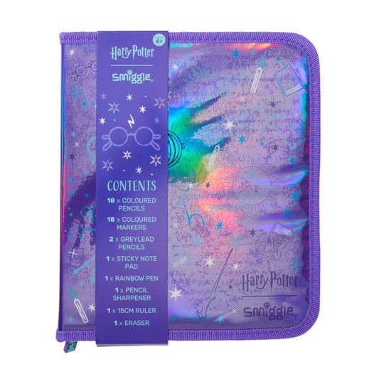 Smiggle All-in-One Kids Stationery Set – School Pencil, Colouring and Writing Kit - HARRY POTTER P