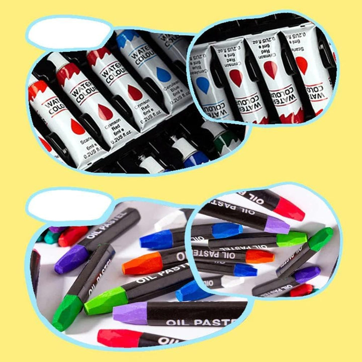 Toys Uncle All in one Art and Craft Set Professional Drawing Color Pencils, Oil Pastel, Sketches, Water Colors and Acrylic Paint (DINOSAUR)