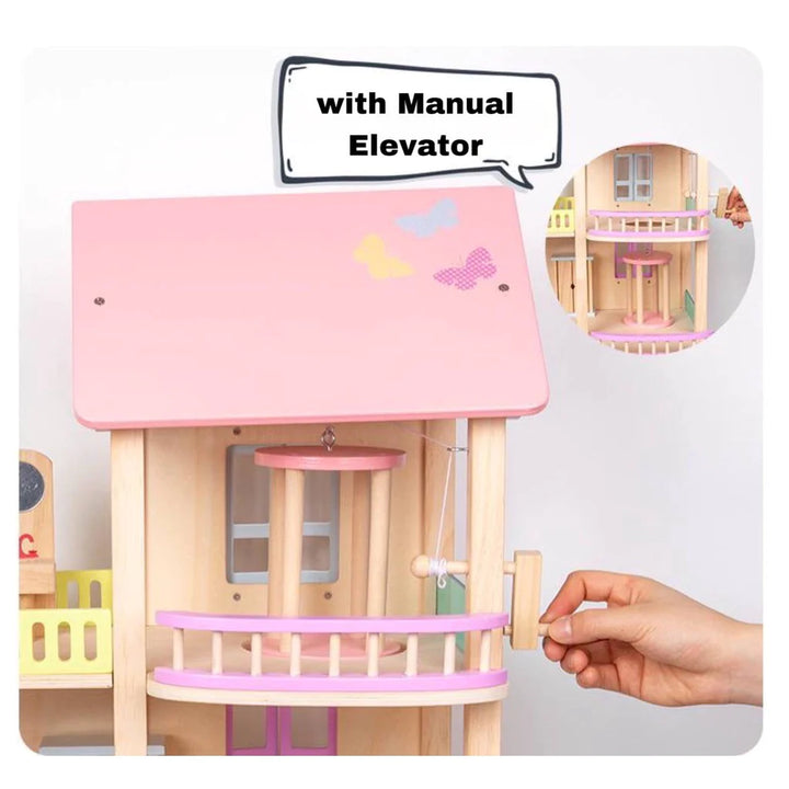 Wooden Elevator Princess Room Wooden Dollhouse