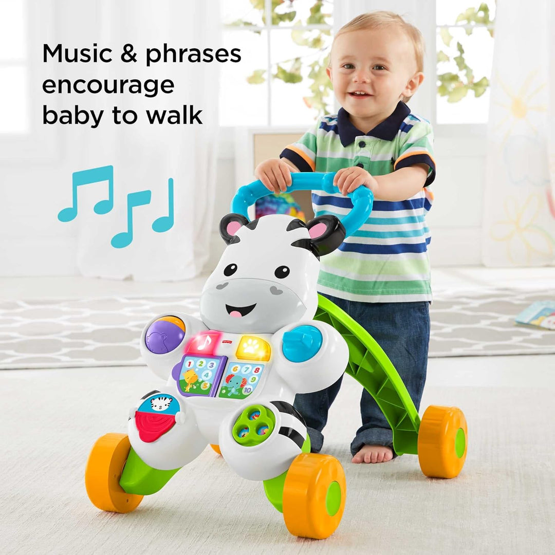 Fisher-Price Learn with Me Zebra Walker with Music Lights and Fine Motor Activities