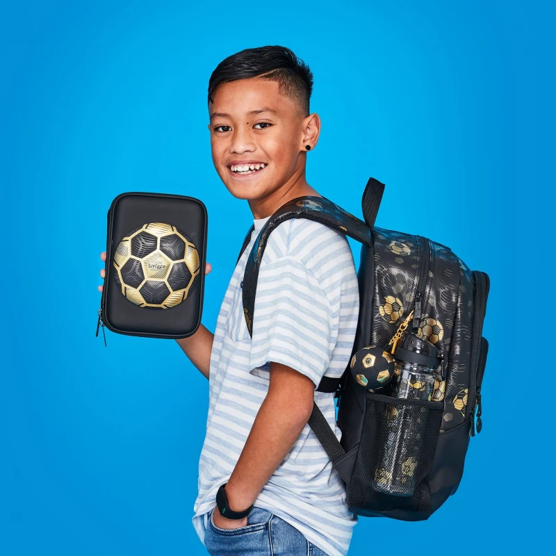 Smiggle Hardcase Pencil Case for Kids - FOOTBALL