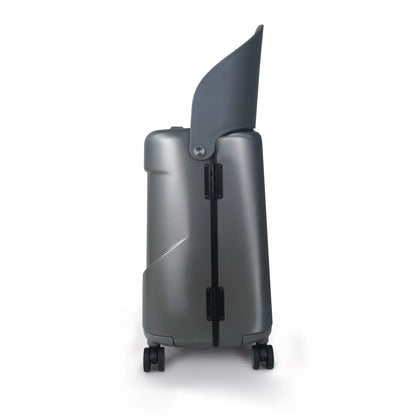 MIAMILY CHARCOAL GREY RIDE-ON TROLLEY CARRY-ON LUGGAGE 18 INCHES