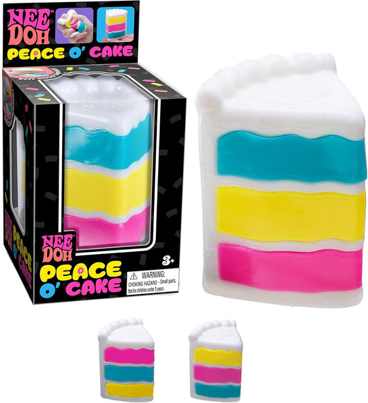 Schylling Needoh Peace O Cake - Sensory Squeeze Toy - Colors May Vary
