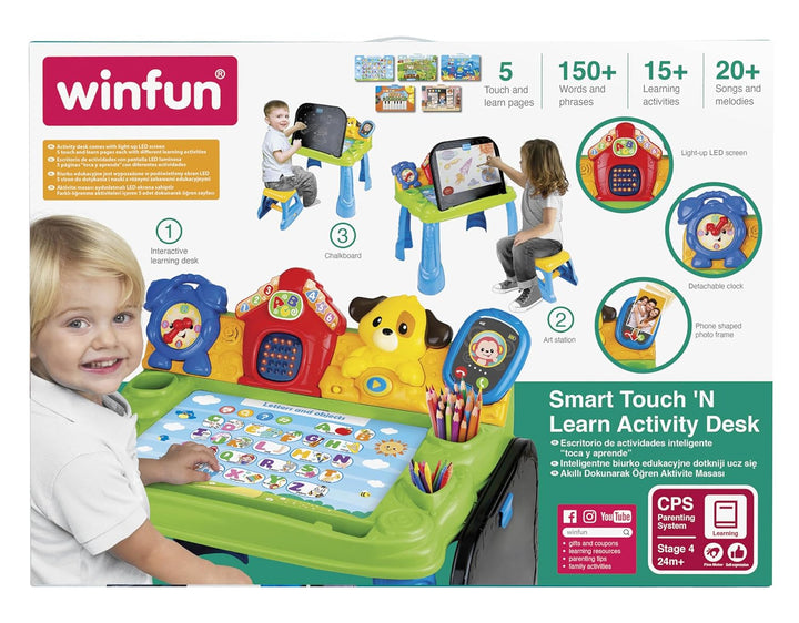 WinFun Smart Touch 'N Learn Activity Desk with LED screen & Stool