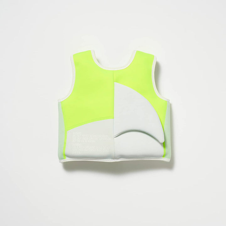 SUNNYLiFE neon Color Swim Vest 1-2 Shark Tribe Blue Neon Citrus