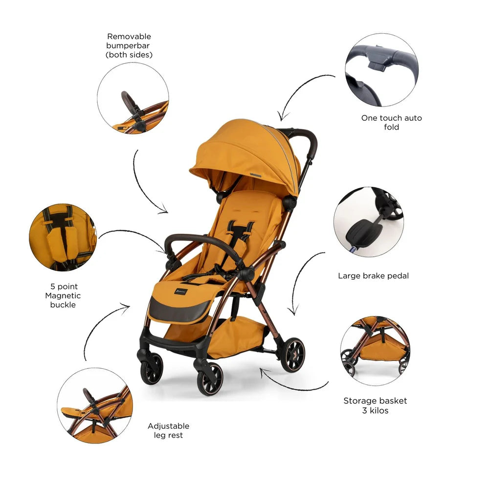 Leclerc Baby Influencer Air Stroller Golden Mustard