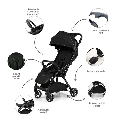 Leclerc Baby Influencer Air Stroller Piano Black