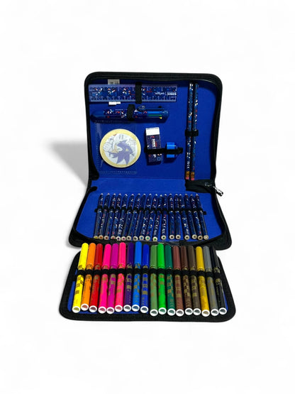 Smiggle All-in-One Kids Stationery Set – School Pencil, Colouring and Writing Kit - SONIC