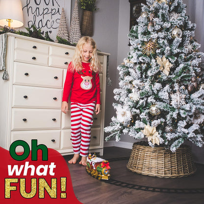 Christmas Train Set for Under The Tree with Music and Lights, 54" Diameter Round Tracks and X-Large Trains
