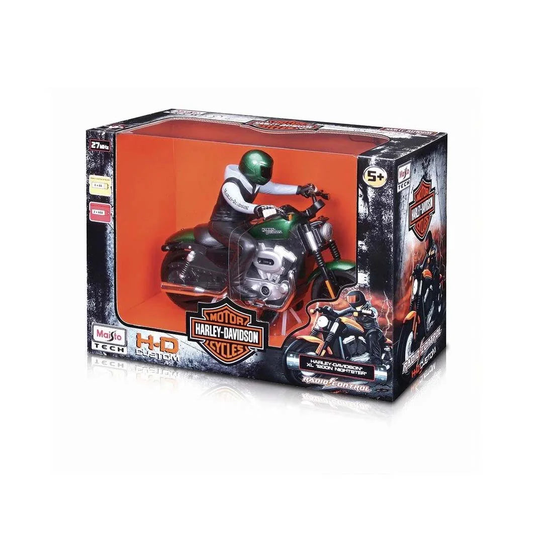 Maisto Tech RC Harley-Davidson XL 1200N Nightster – Green 1:6 Scale Motorcycle with Remote Control