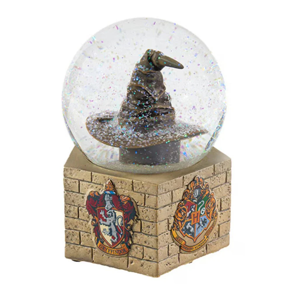 Harry Potter Sorting Hat Snow Globe Hogwarts Crest Magical Collectible Showpiece
