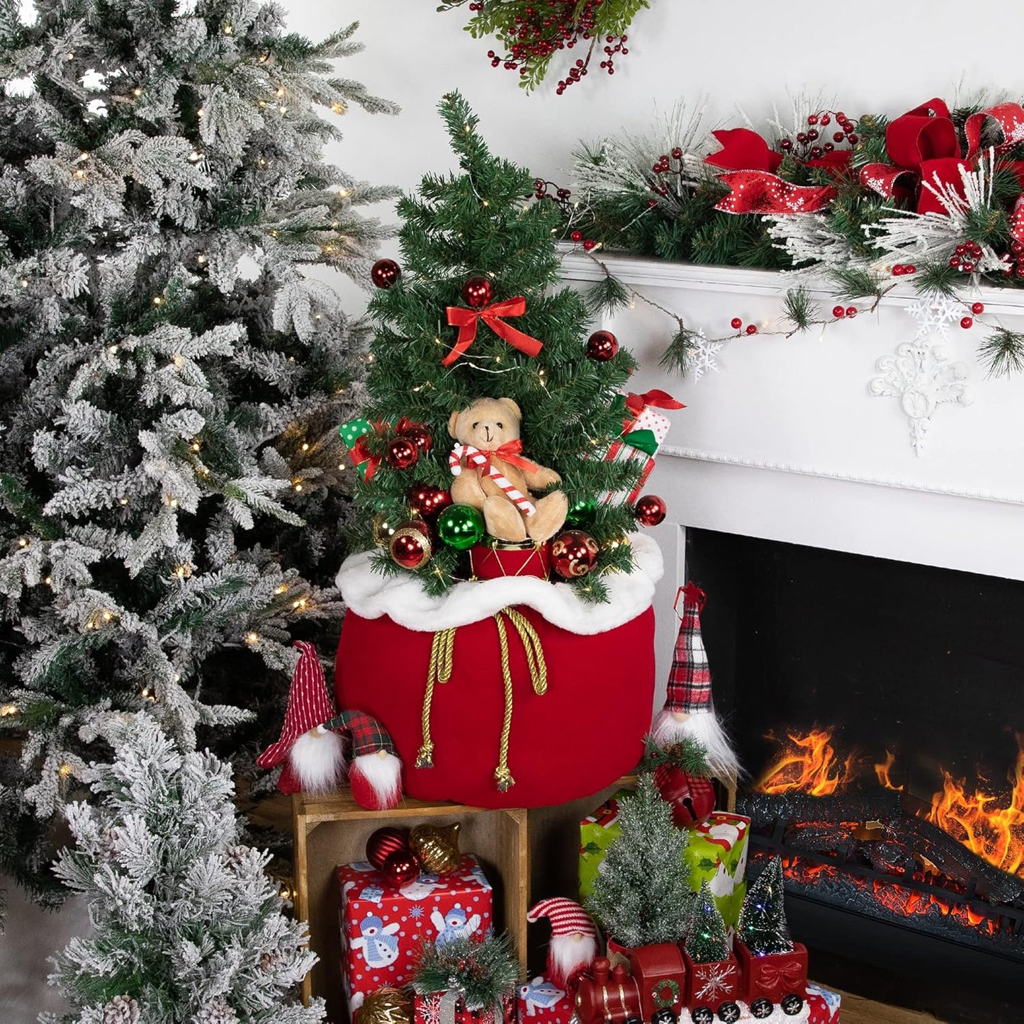 32" LED Lighted Christmas Tree On a Sack