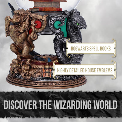 Hedwig Harry Potter Snow Globe with Hogwarts House Emblems Magical Collectible Piece