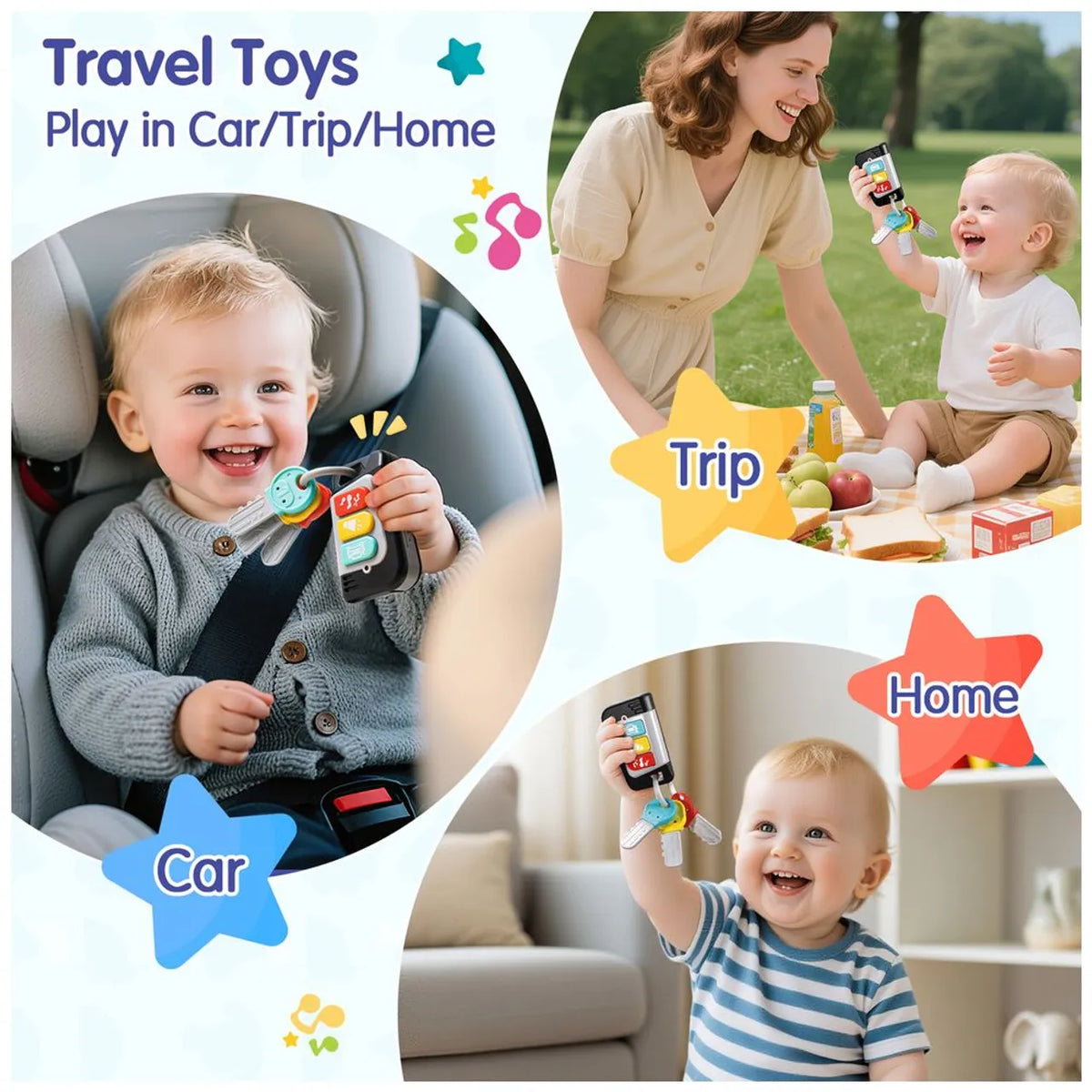 Hola Play & Go Smart  Baby Keys with Light (12-36 Months)