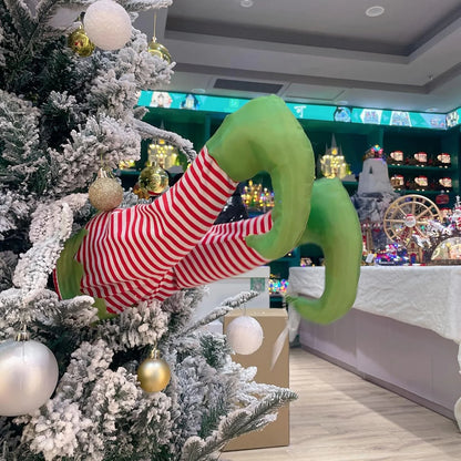 Deluxe Animated Moving Elf Legs Tree Decor – A Hilarious and Eye-Catching Ornament That Looks Like an Elf Is Stuck in Your Tree